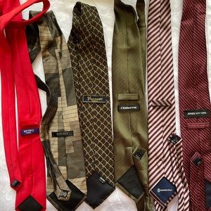 Lot of 6 Neck Ties multiple brands and patterns